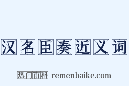 汉名臣奏近义词是什么意思的图片